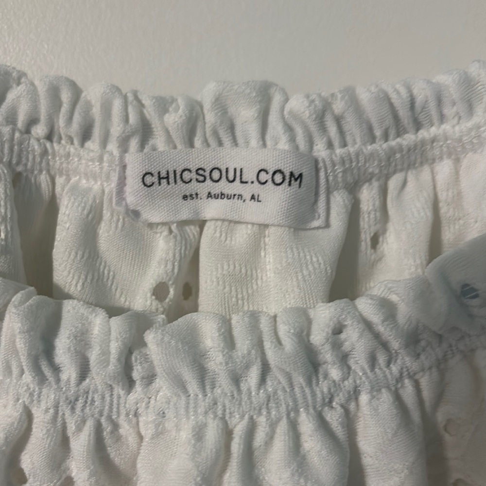 Chic Soul White Eyelet Dress - Picture 2 of 7